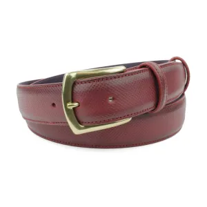 Burgundy Dadino Texture Burnished Belt