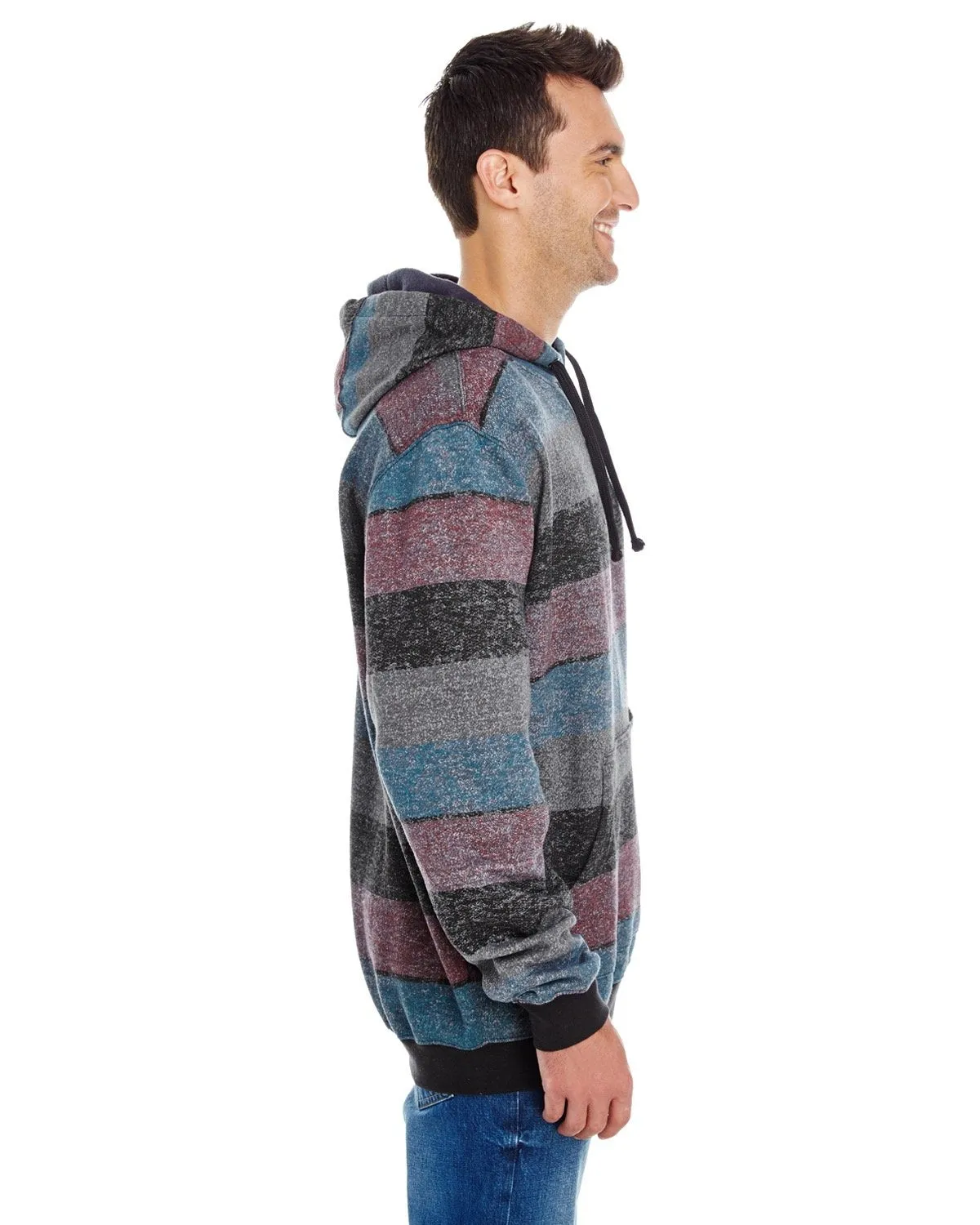 Burnside Men's Printed Stripe Marl Pullover