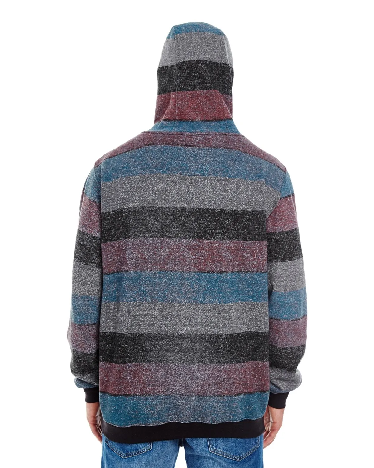 Burnside Men's Printed Stripe Marl Pullover