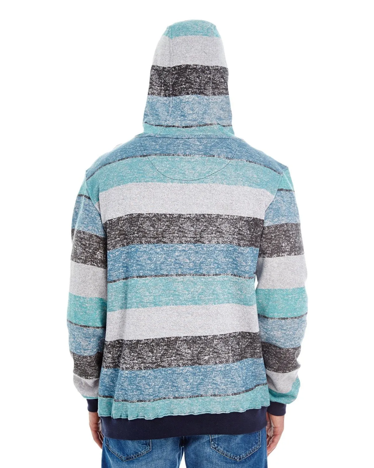 Burnside Men's Printed Stripe Marl Pullover