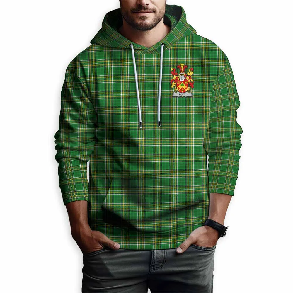 Butt Irish Clan Tartan Hoodie with Coat of Arms