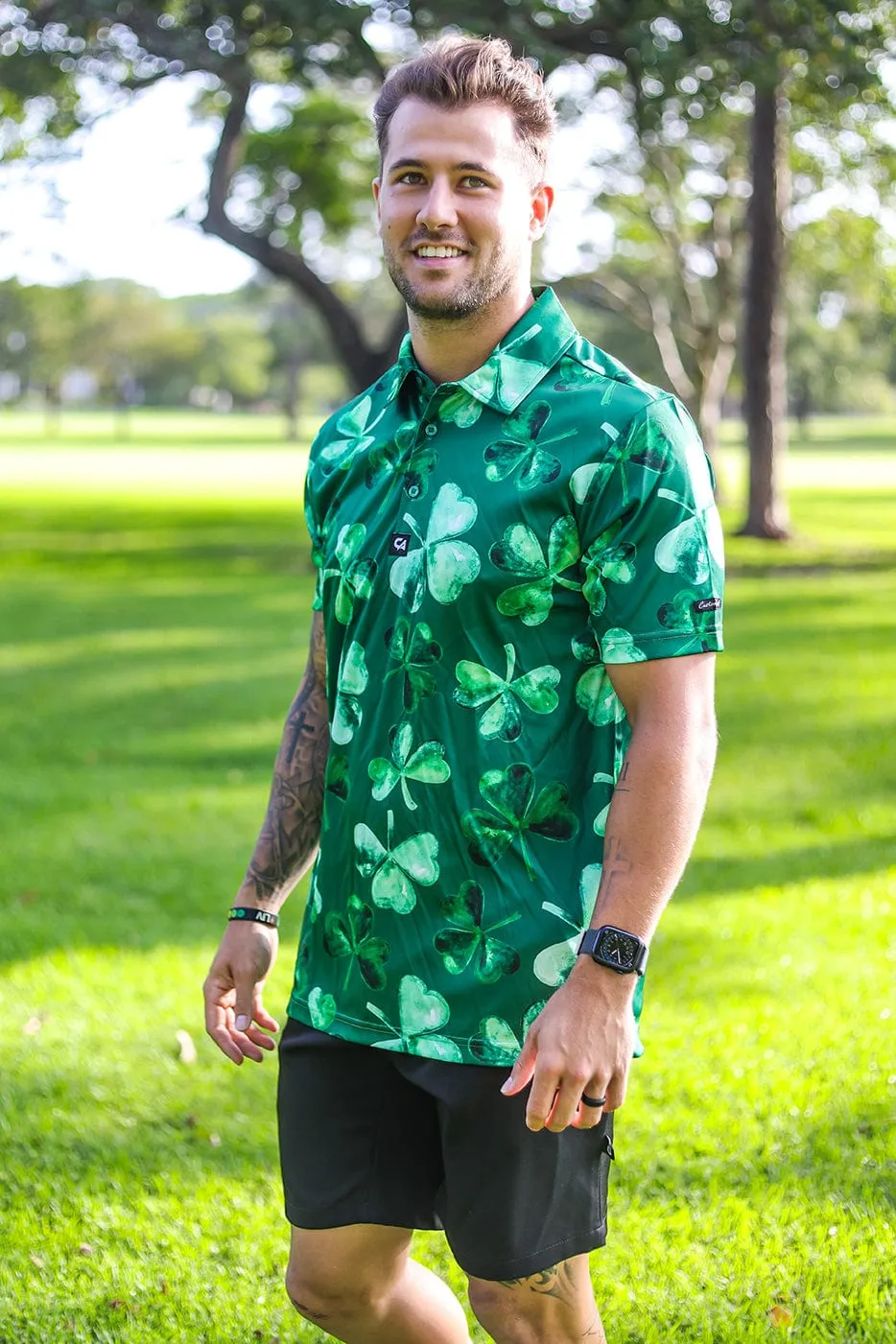 CA Funky Golf Shirt | Lucky Clovers