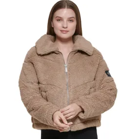 CALVIN KLEIN -  Quilted Faux-Sherpa Jacket