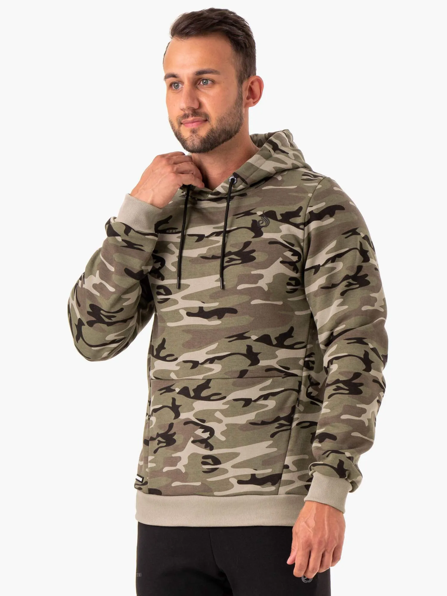 Camo Tech Pullover Hoodie - Khaki Camo