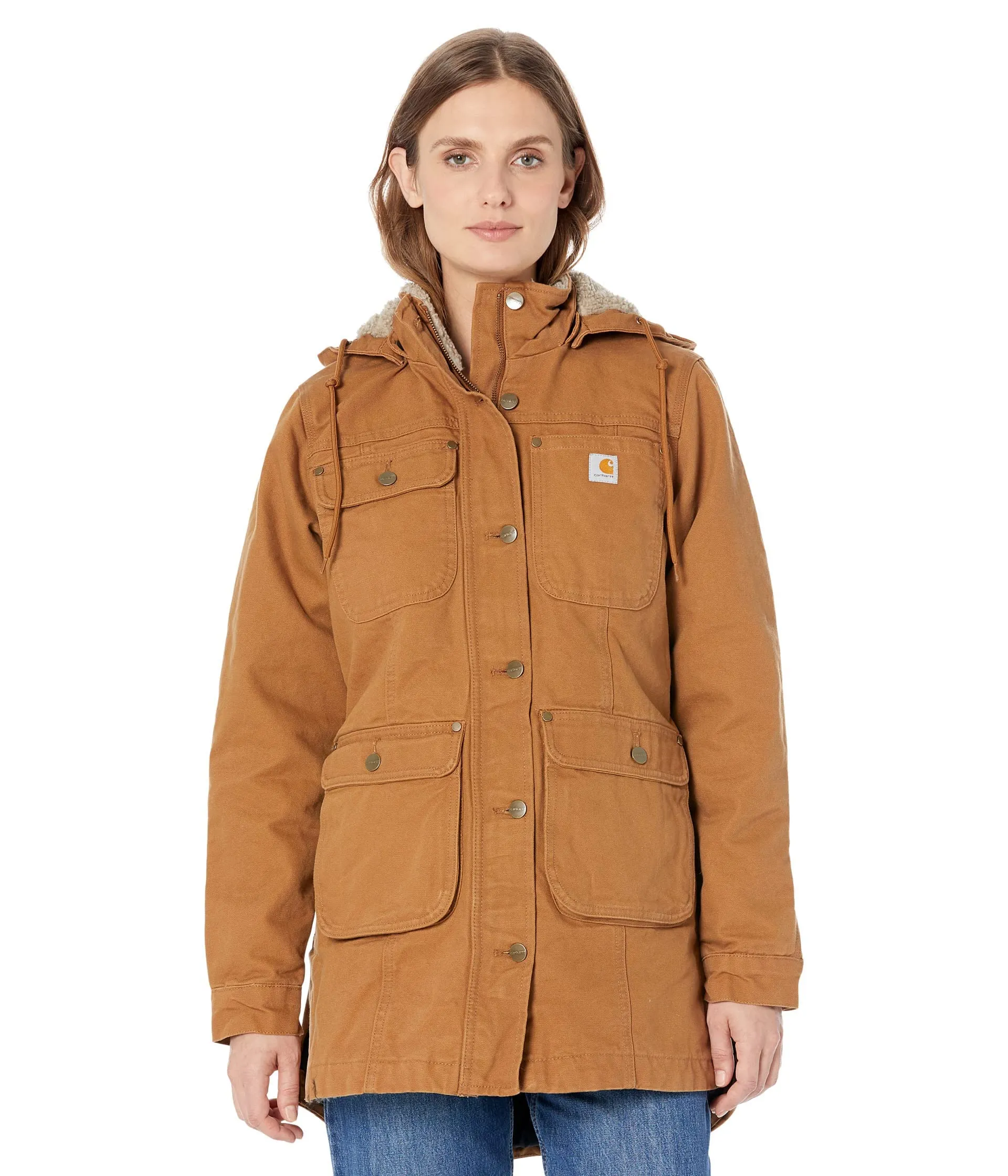 Carhartt 105512 Women's Plus Size Loose Fit Washed Duck Coat