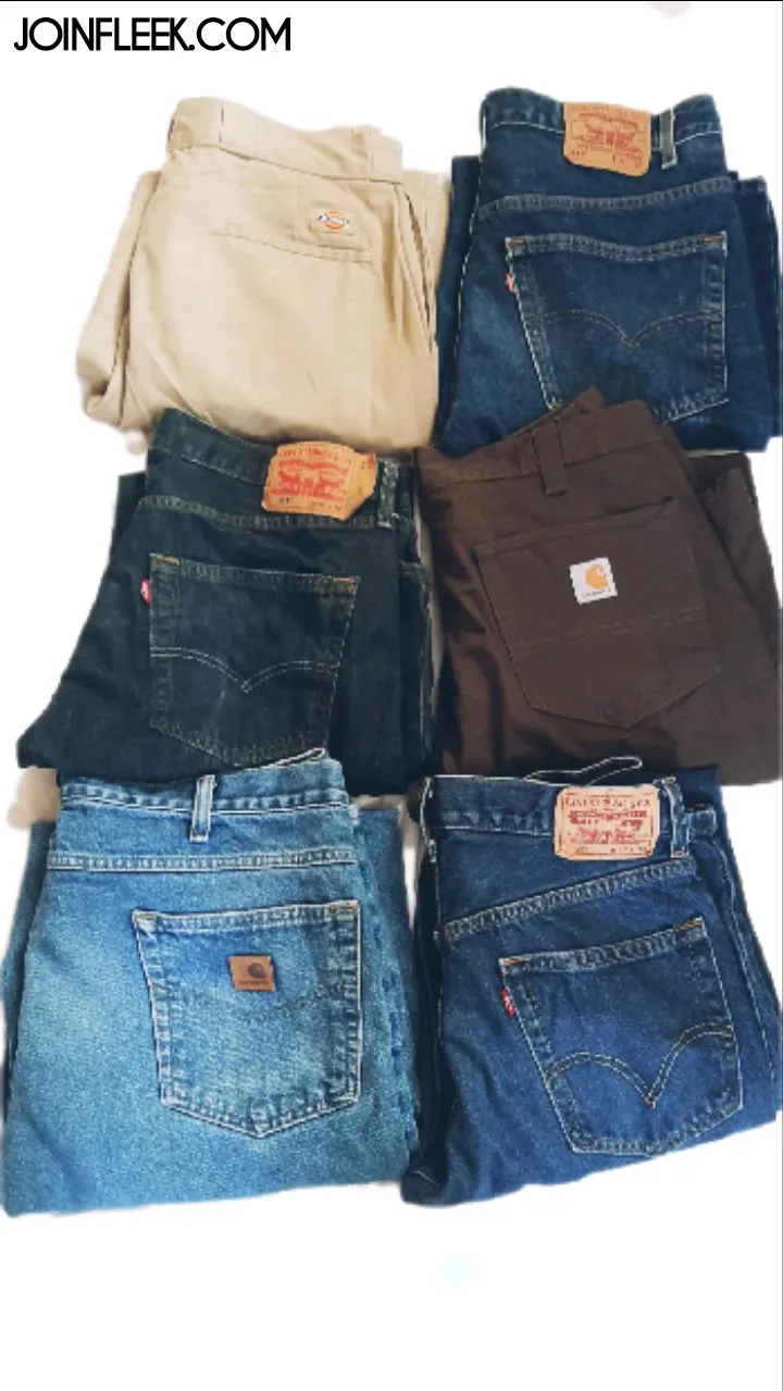 CARHARTT DICKIES LEVIES 501 & MIXED CODES Jean -20 PIECES BUNDLE