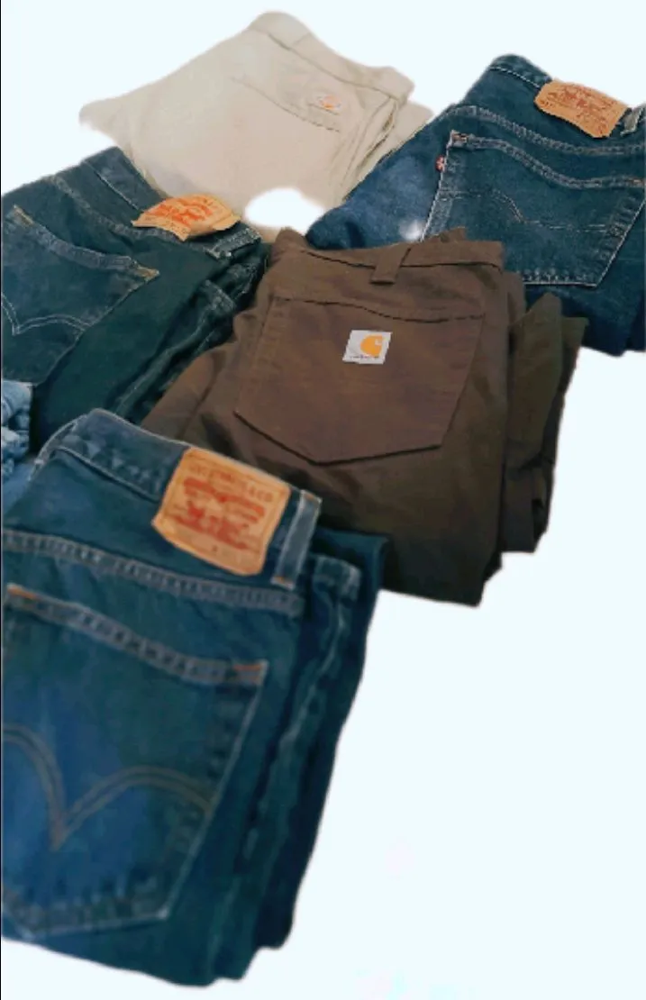 CARHARTT DICKIES LEVIES 501 & MIXED CODES Jean -20 PIECES BUNDLE