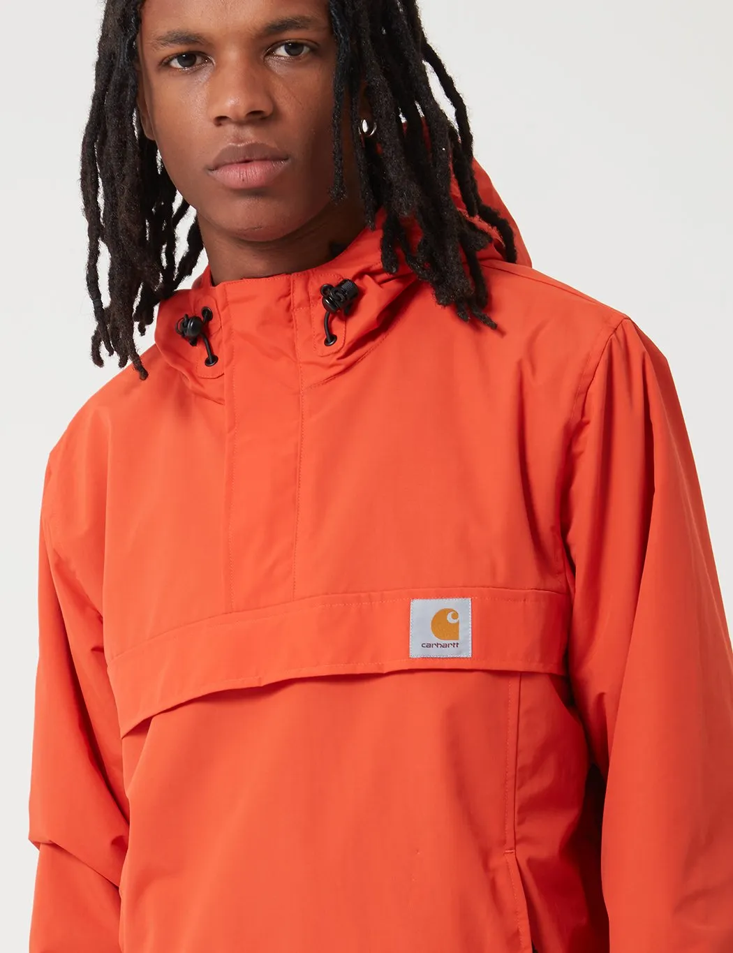 Carhartt-WIP Nimbus Half-Zip Jacket (Fleece Lined) - Brick Orange