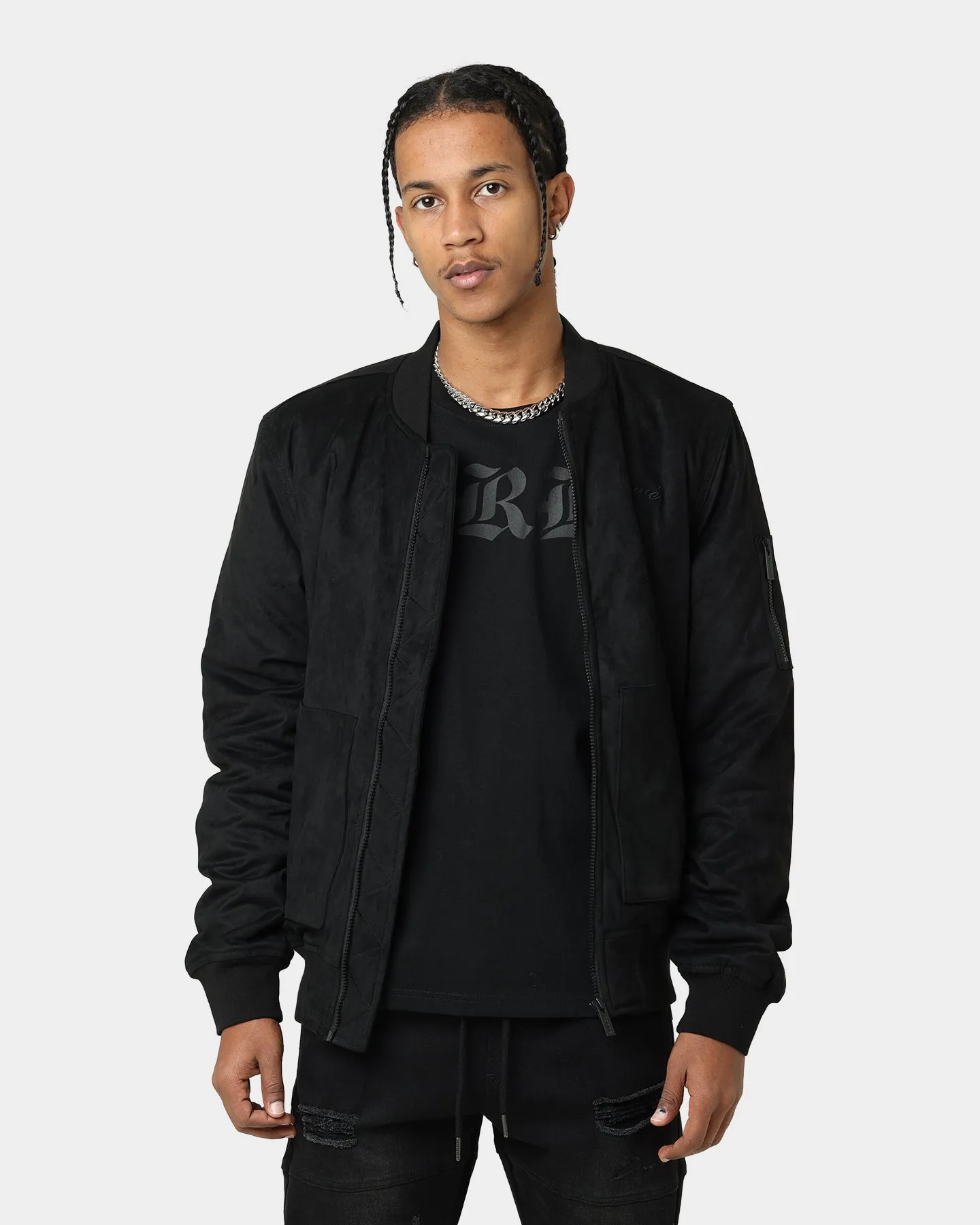 Carré C-89 Suede Bomber Jacket Black