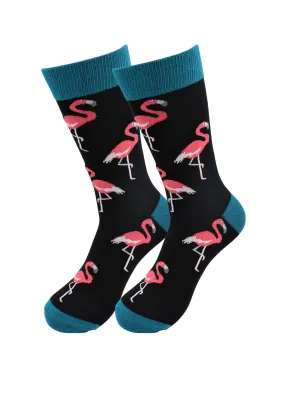 Casual Designer Animal Socks - Flamingo - for Men and Women