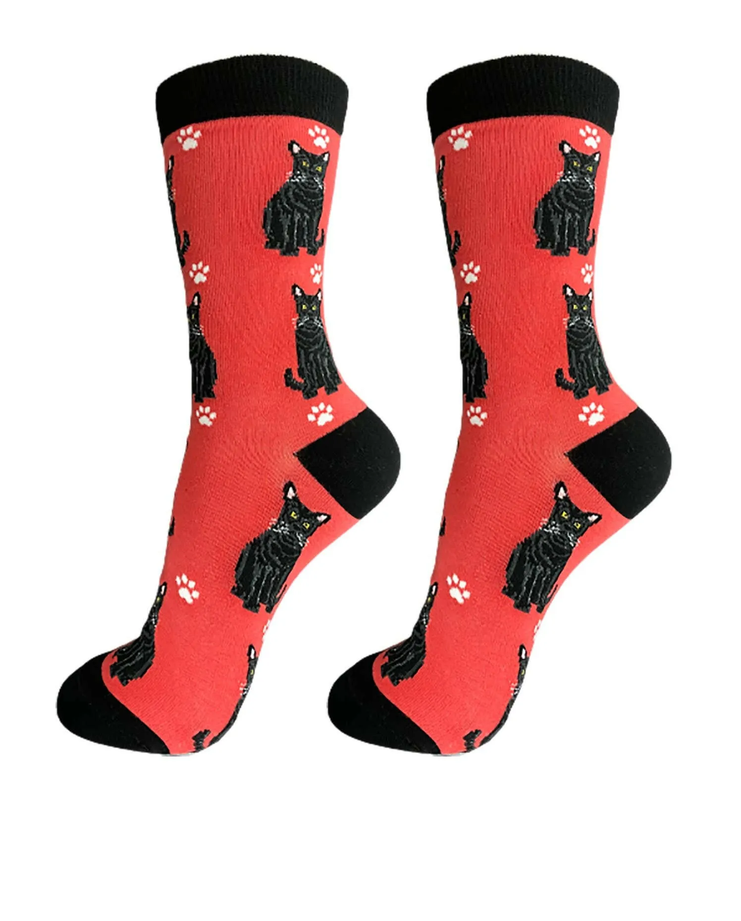 Cat Socks-Black Full Body