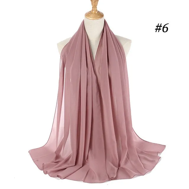 Chiffon Muslim Prayer Hijab Scarf