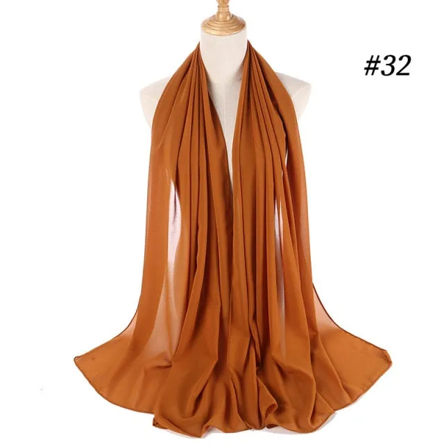 Chiffon Muslim Prayer Hijab Scarf