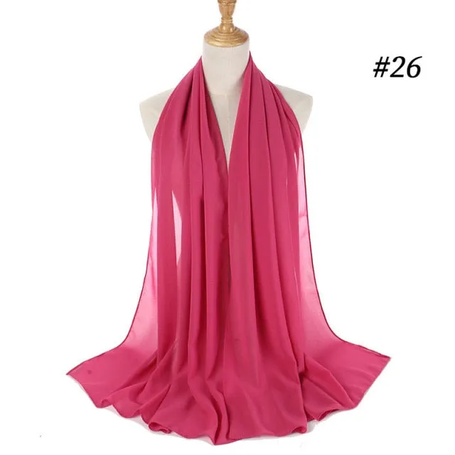 Chiffon Muslim Prayer Hijab Scarf