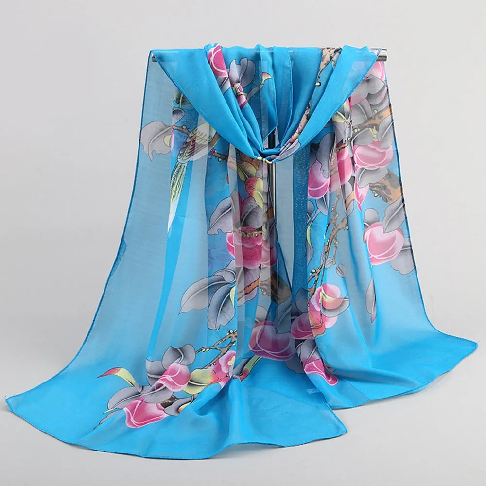 Chiffon Print Women Scarves Shawl Jacquard Cotton Parisian Stripe Shawl Soft Beach Towel Scarf Wraps Summer Light Scarf