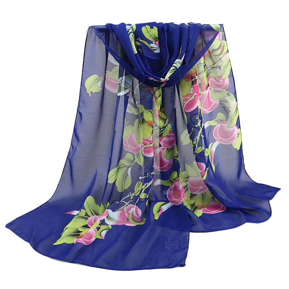 Chiffon Print Women Scarves Shawl Jacquard Cotton Parisian Stripe Shawl Soft Beach Towel Scarf Wraps Summer Light Scarf