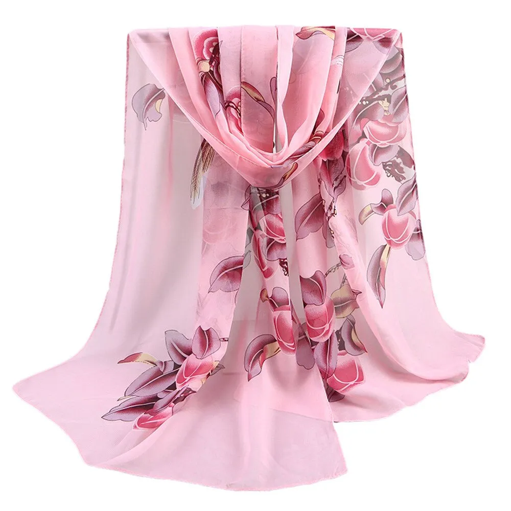 Chiffon Print Women Scarves Shawl Jacquard Cotton Parisian Stripe Shawl Soft Beach Towel Scarf Wraps Summer Light Scarf