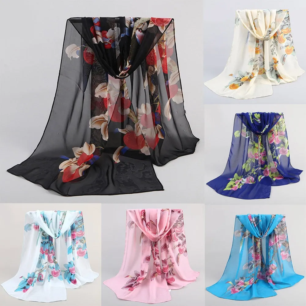 Chiffon Print Women Scarves Shawl Jacquard Cotton Parisian Stripe Shawl Soft Beach Towel Scarf Wraps Summer Light Scarf