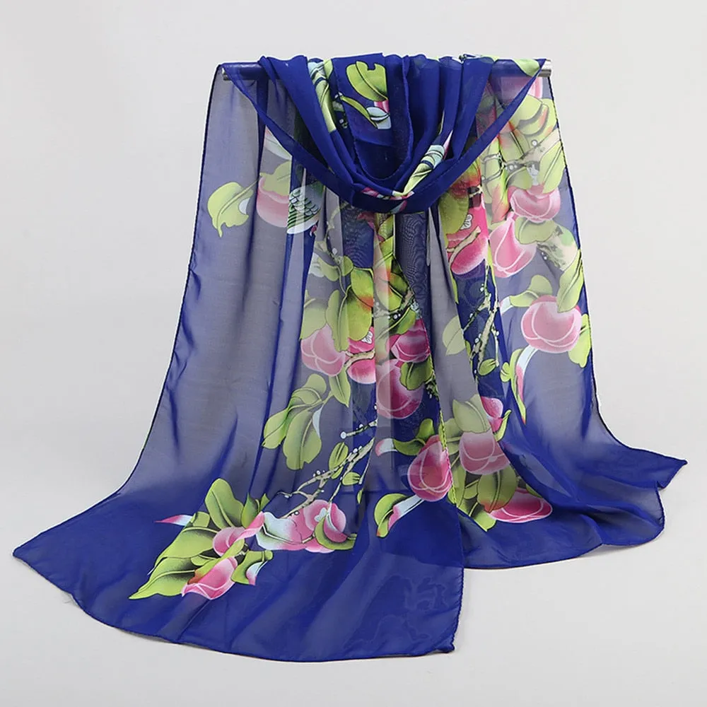 Chiffon Print Women Scarves Shawl Jacquard Cotton Parisian Stripe Shawl Soft Beach Towel Scarf Wraps Summer Light Scarf