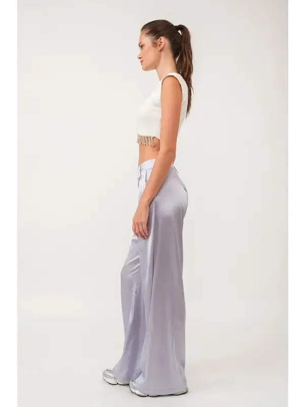 Chloe Satin Wide Pants