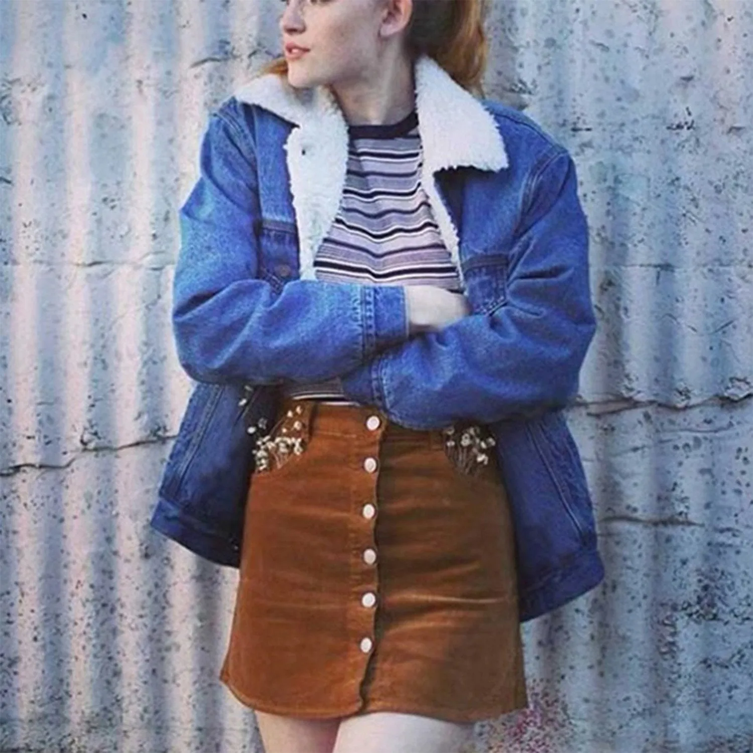 Classic Denim Sherpa Jacket