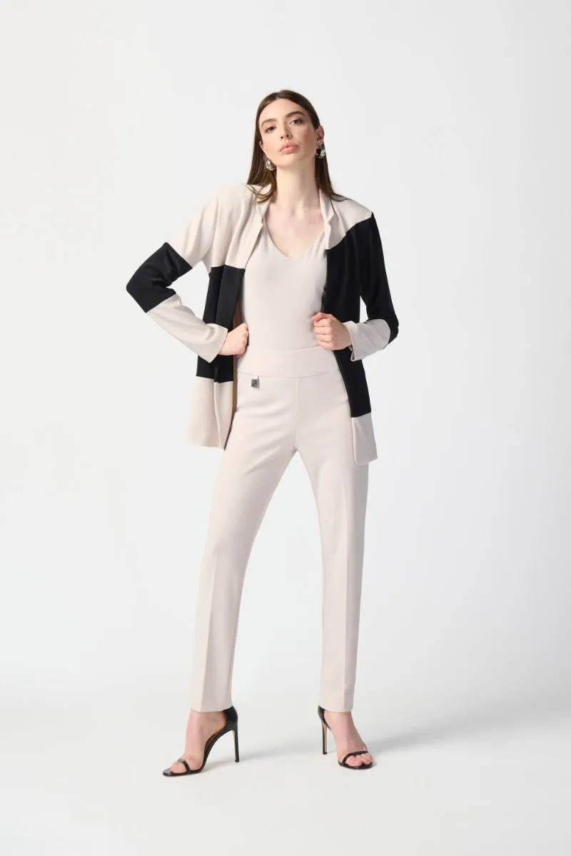 Classic Tailored Slim Pant 144092 in Black, White, Navy, Moonstone & Vanilla by Joseph Ribkoff