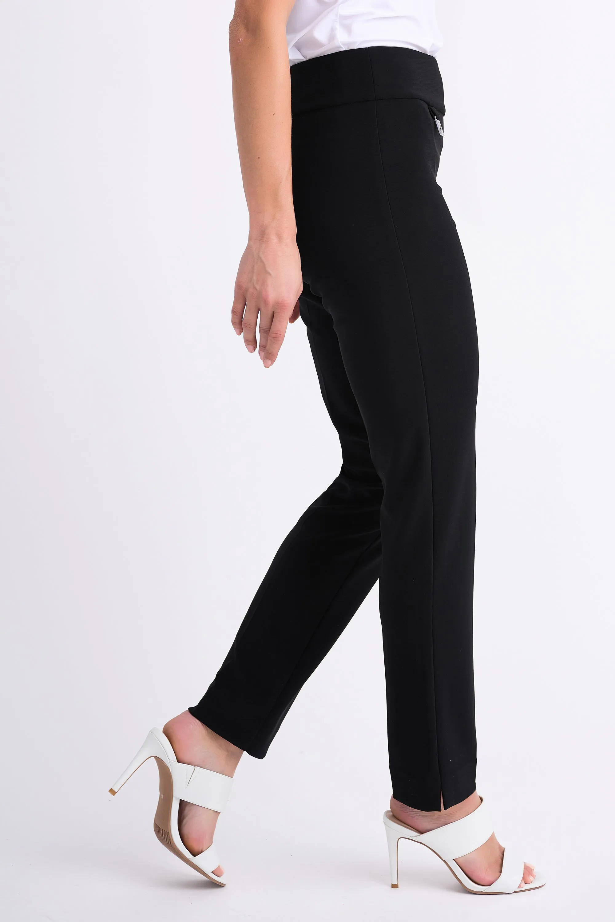 Classic Tailored Slim Pant 144092 in Black, White, Navy, Moonstone & Vanilla by Joseph Ribkoff