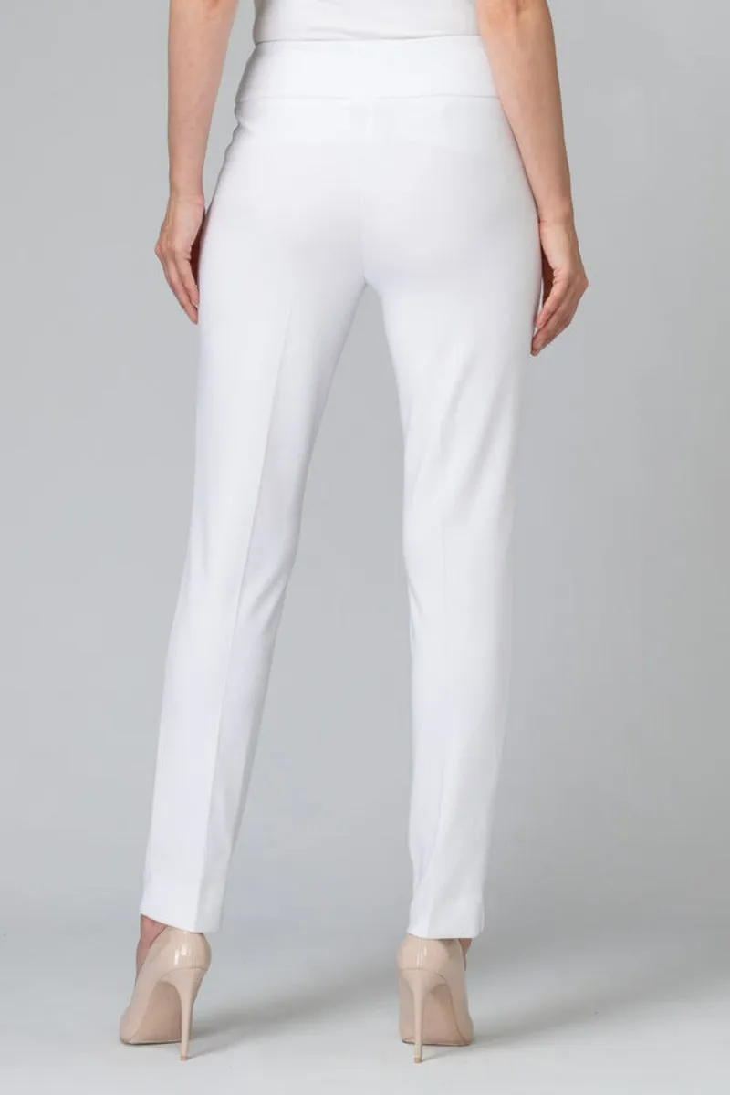 Classic Tailored Slim Pant 144092 in Black, White, Navy, Moonstone & Vanilla by Joseph Ribkoff