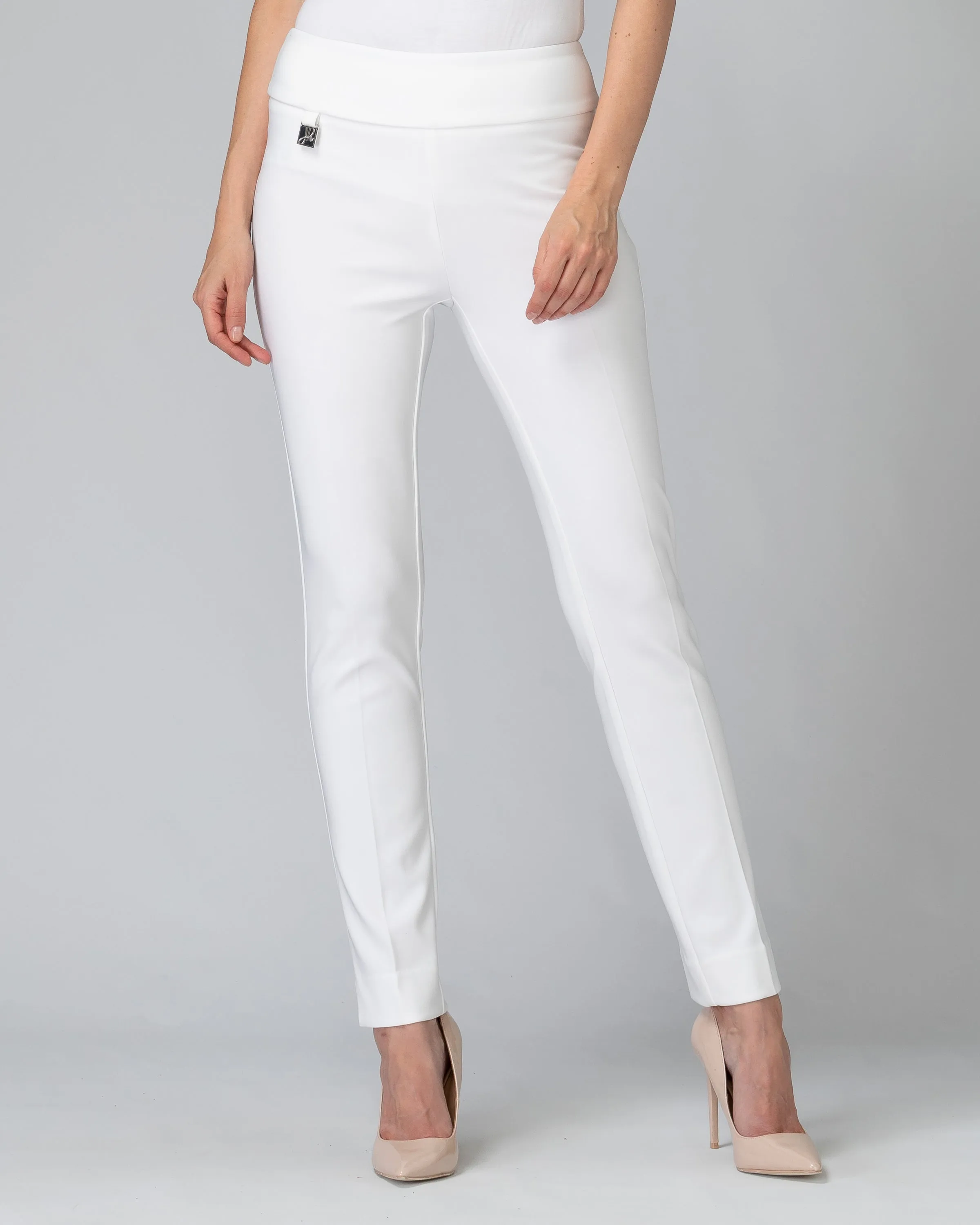 Classic Tailored Slim Pant 144092 in Black, White, Navy, Moonstone & Vanilla by Joseph Ribkoff