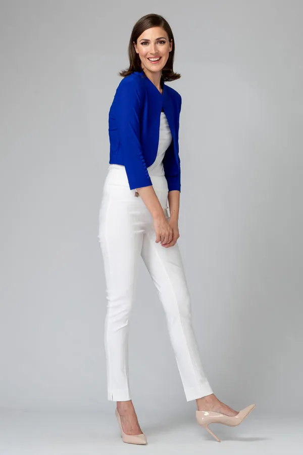 Classic Tailored Slim Pant 144092 in Black, White, Navy, Moonstone & Vanilla by Joseph Ribkoff