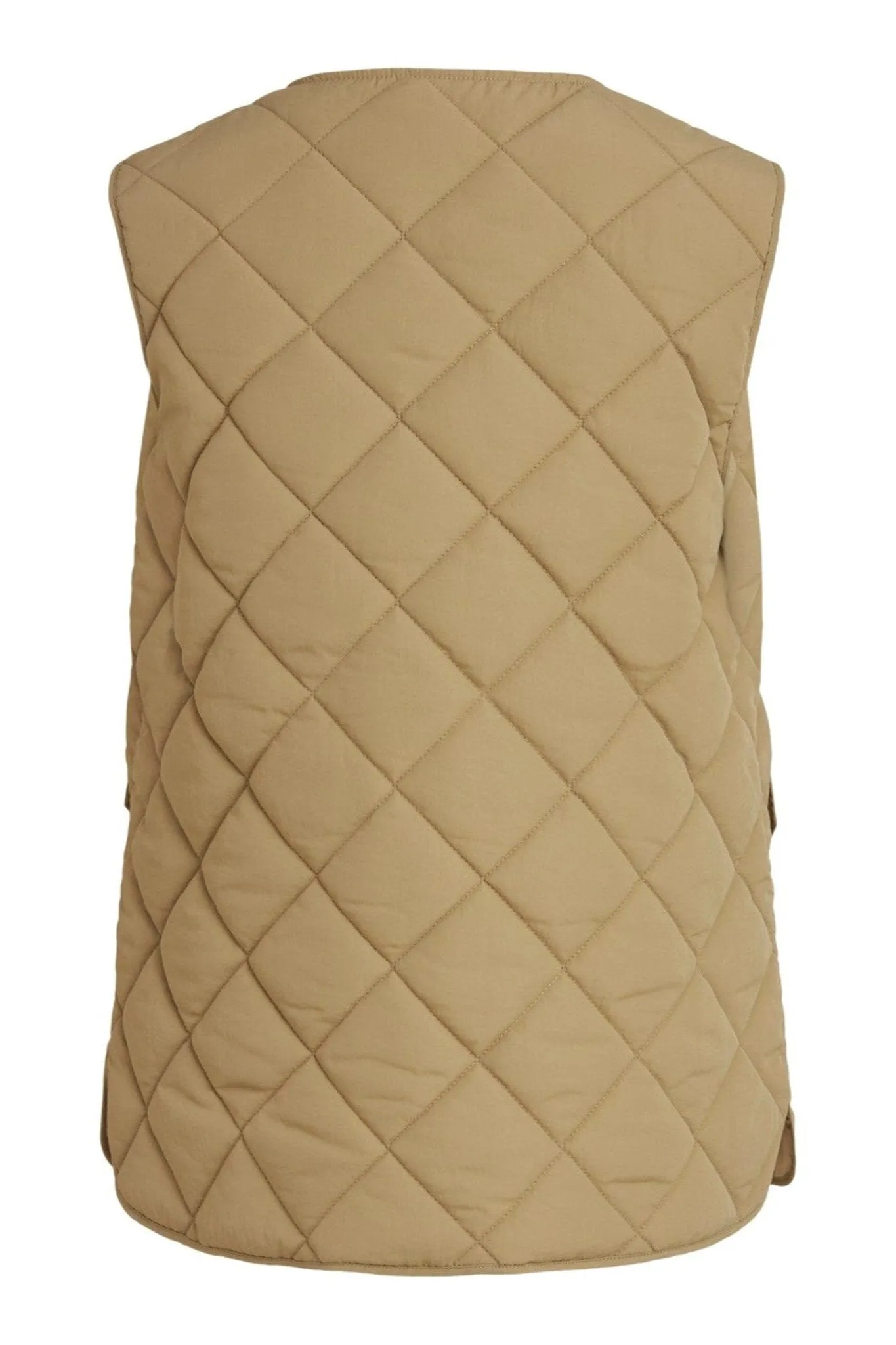 Cooli Quilted Short Waistcoat - Sand