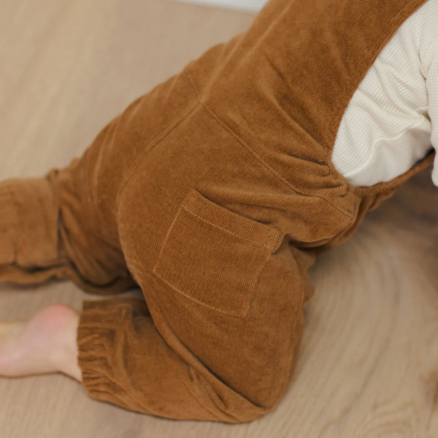 Corduroy Baby Overalls - Cinnamon