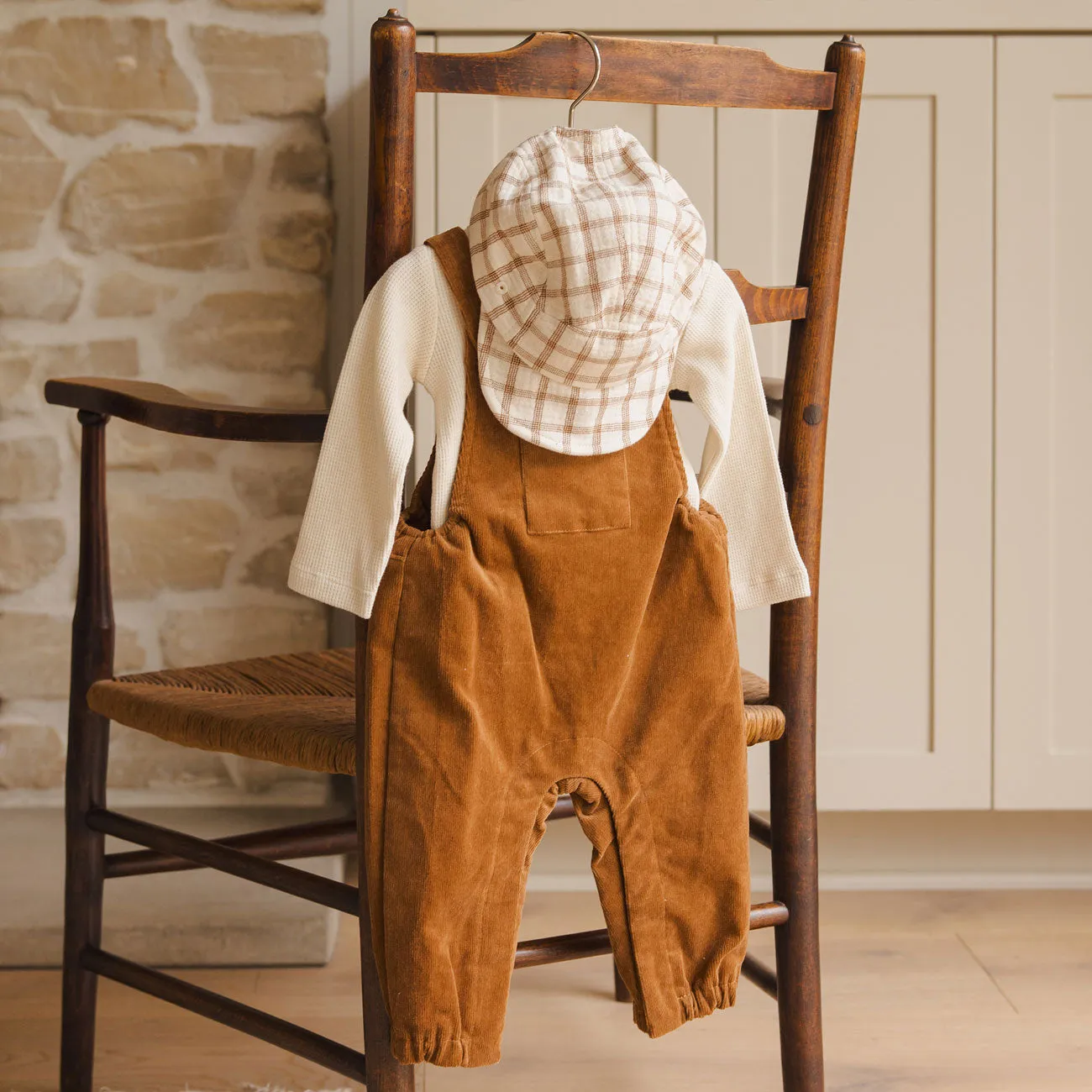 Corduroy Baby Overalls - Cinnamon