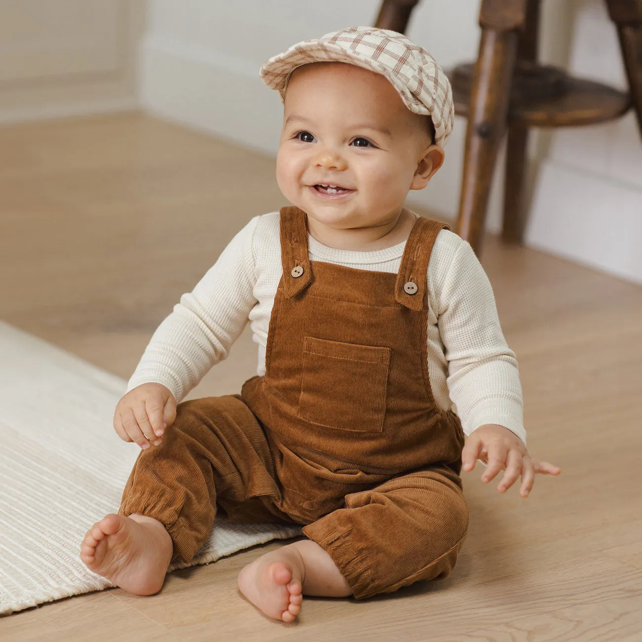 Corduroy Baby Overalls - Cinnamon