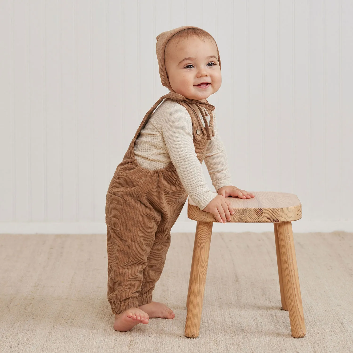 Corduroy Baby Overalls - Cinnamon