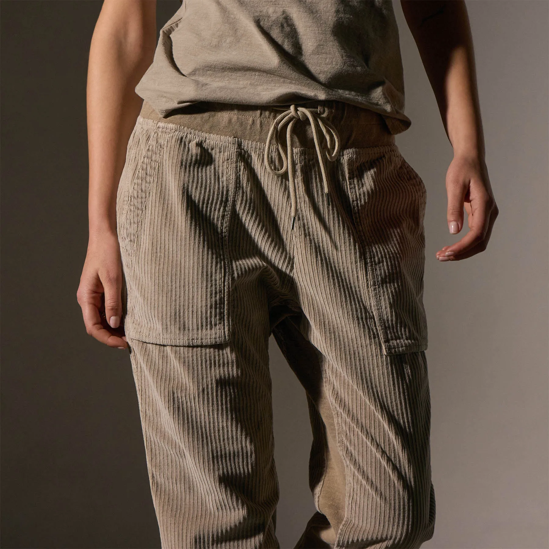 Corduroy Mixed Media Pant - Overcast Pigment