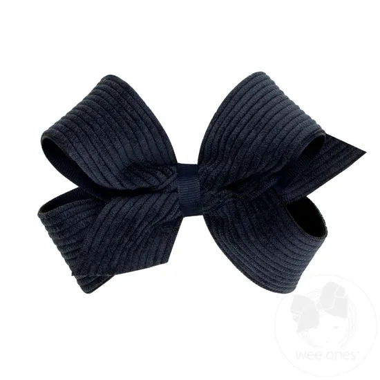 Corduroy Overlay Bow