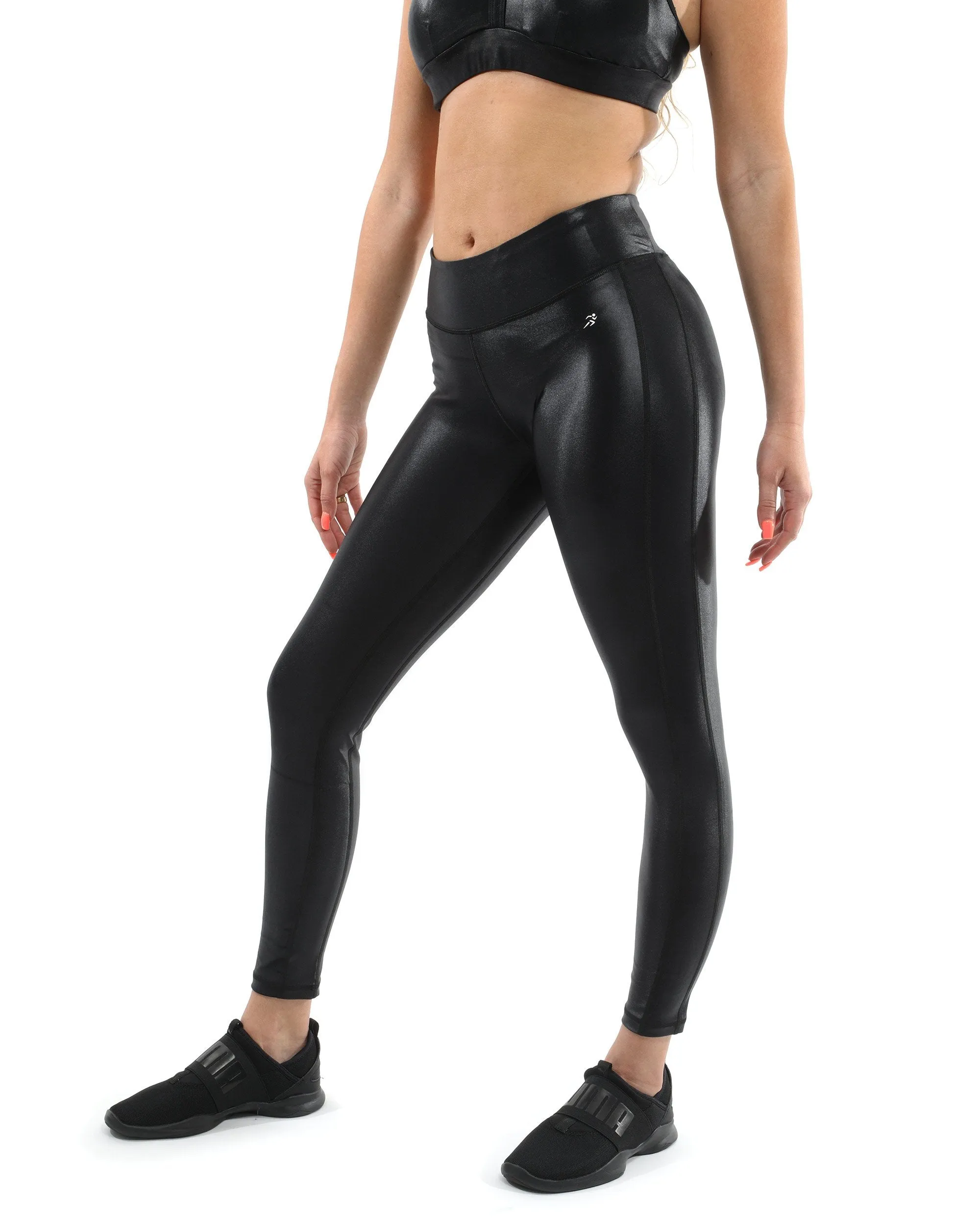 Cortina Activewear Set - Leggings & Sports Bra - Black [MADE IN ITALY]