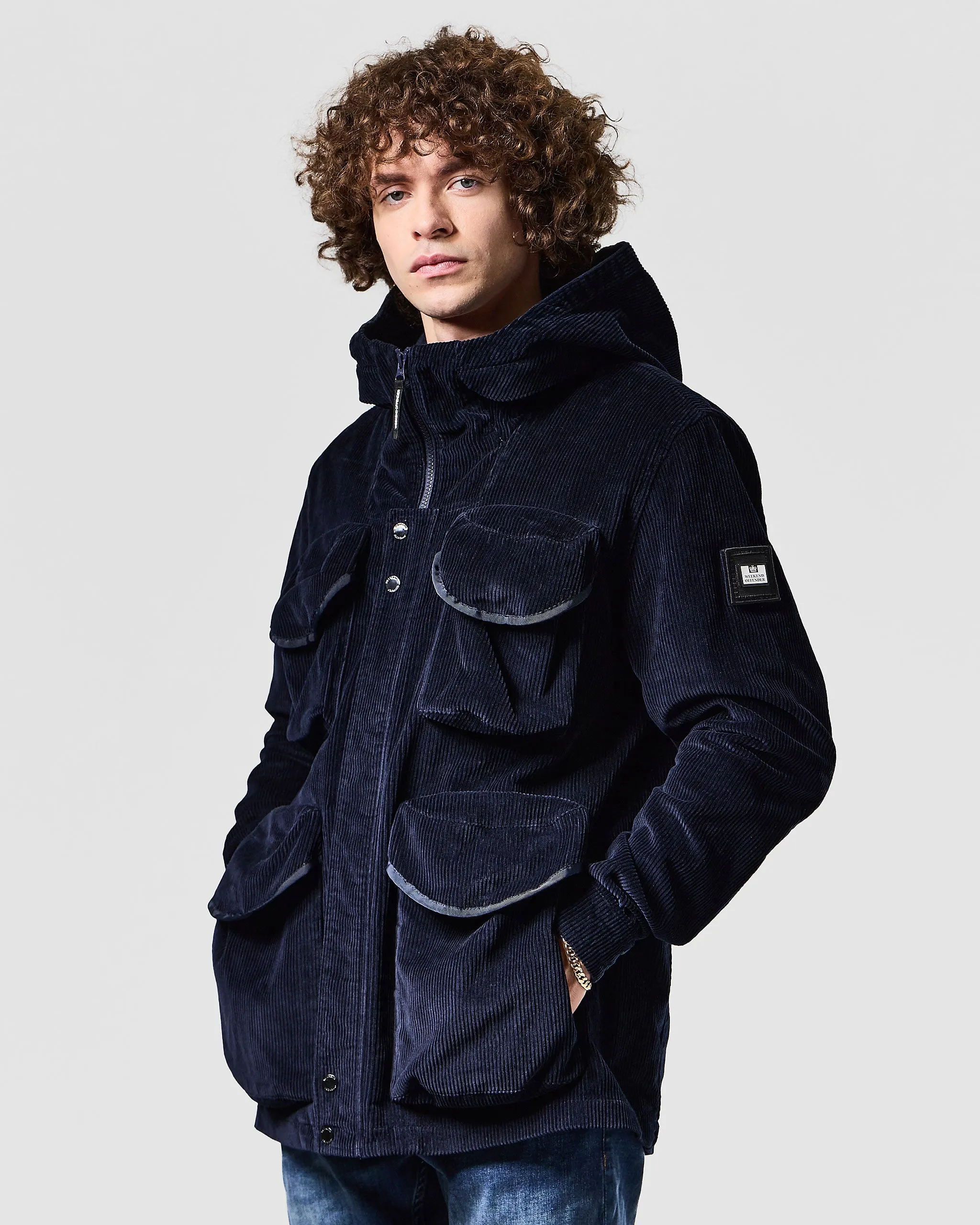 Cotoca Cord Field Jacket Navy