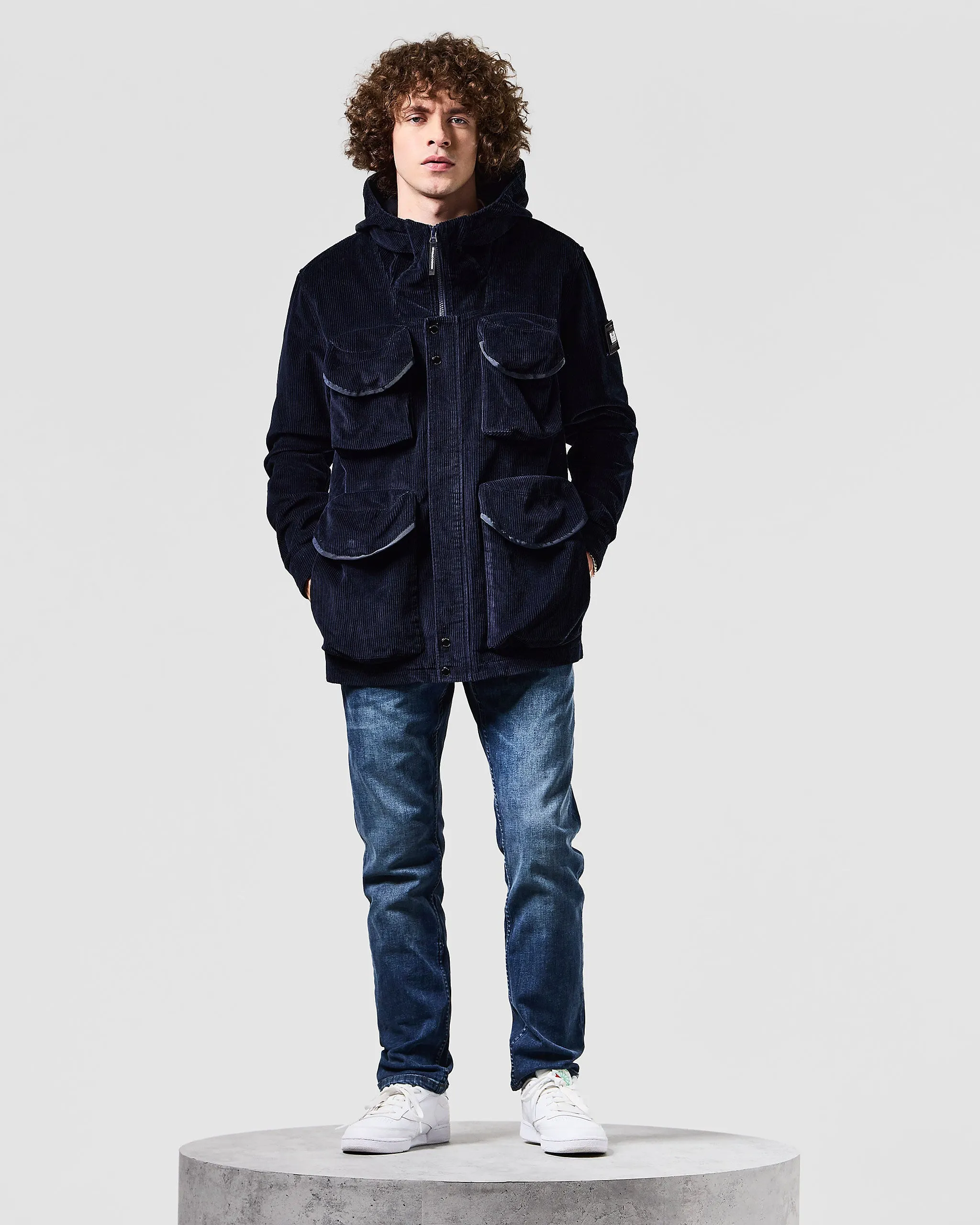 Cotoca Cord Field Jacket Navy