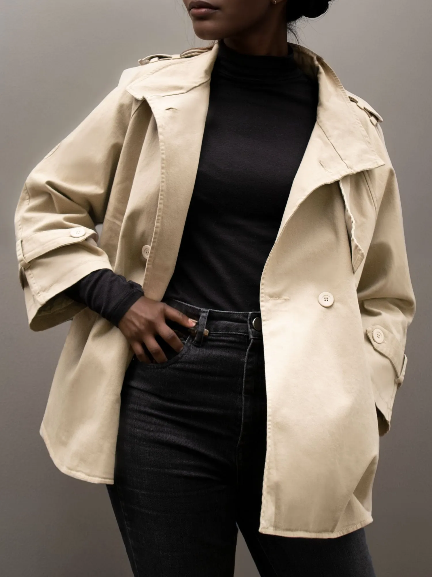 Cotton-Gaberdine Trench Coat