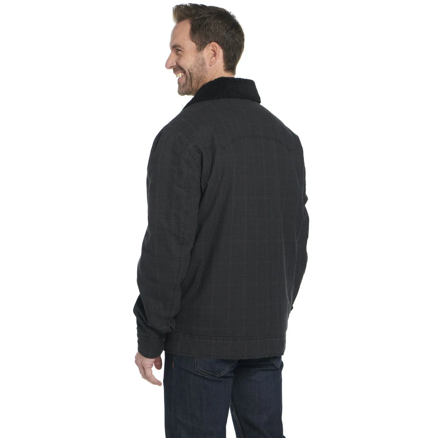 Cripple Creek Mens Enzyme Coated Sherpa Galaxy Black 100% Cotton Cotton Jacket