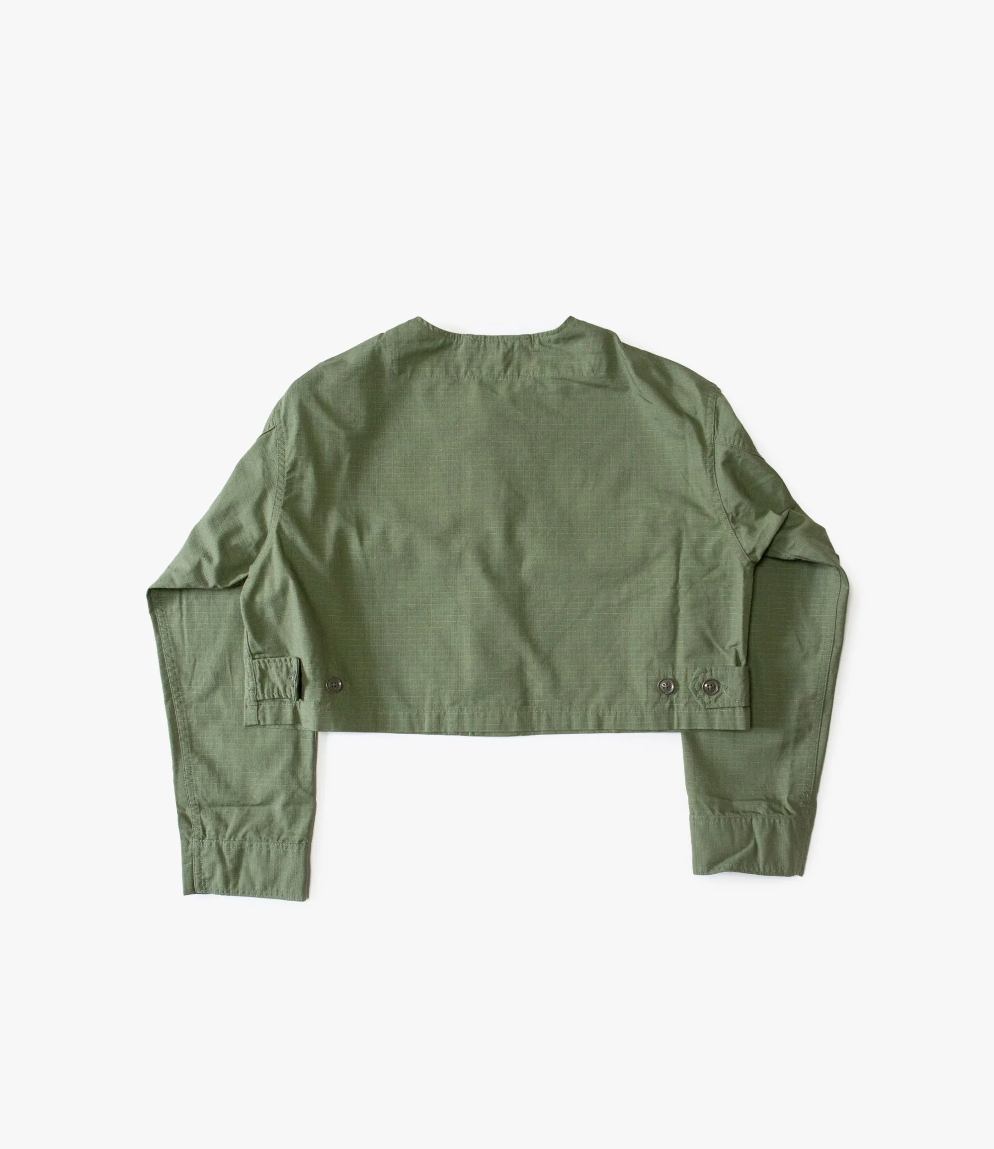 Cropped BDU Jacket – Olive Ripstop Cotton