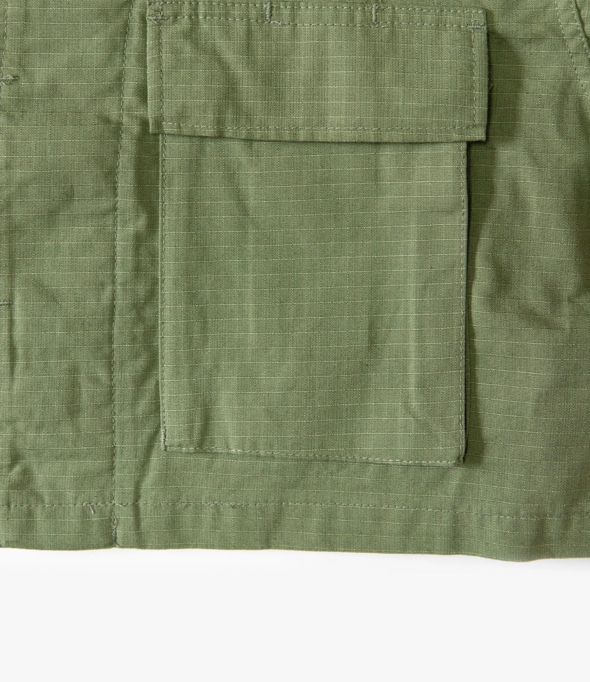 Cropped BDU Jacket – Olive Ripstop Cotton