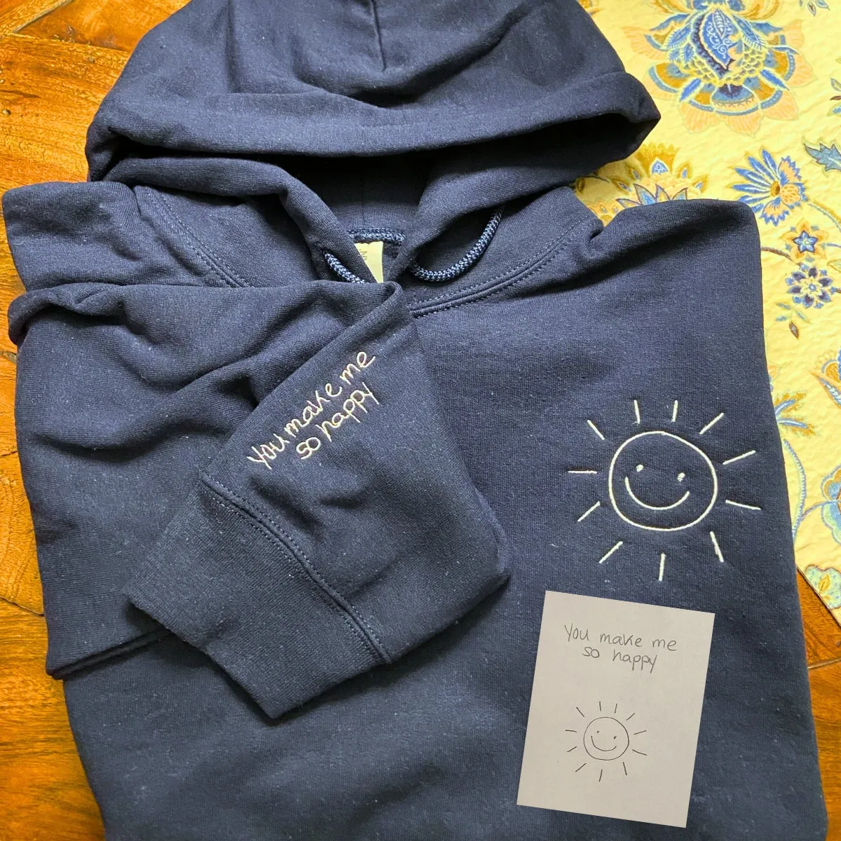 Custom Embroidered Handwriting Hoodie