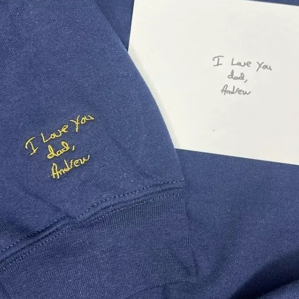 Custom Embroidered Handwriting Hoodie