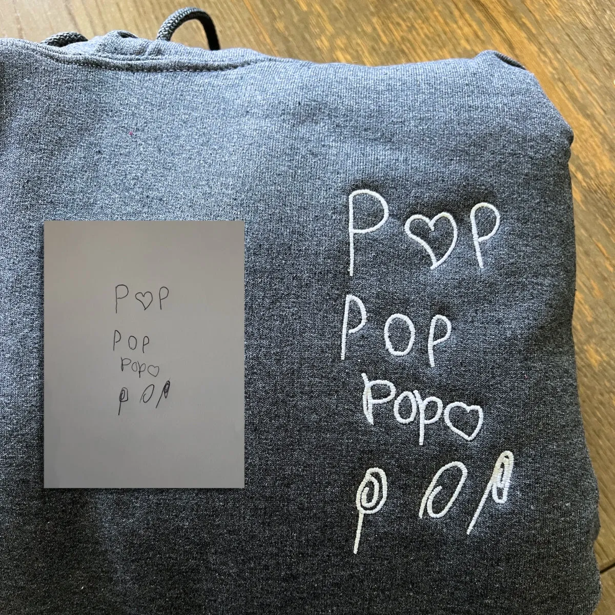 Custom Embroidered Handwriting Hoodie