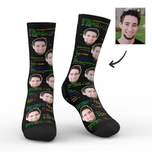 Custom Programming code Face Socks