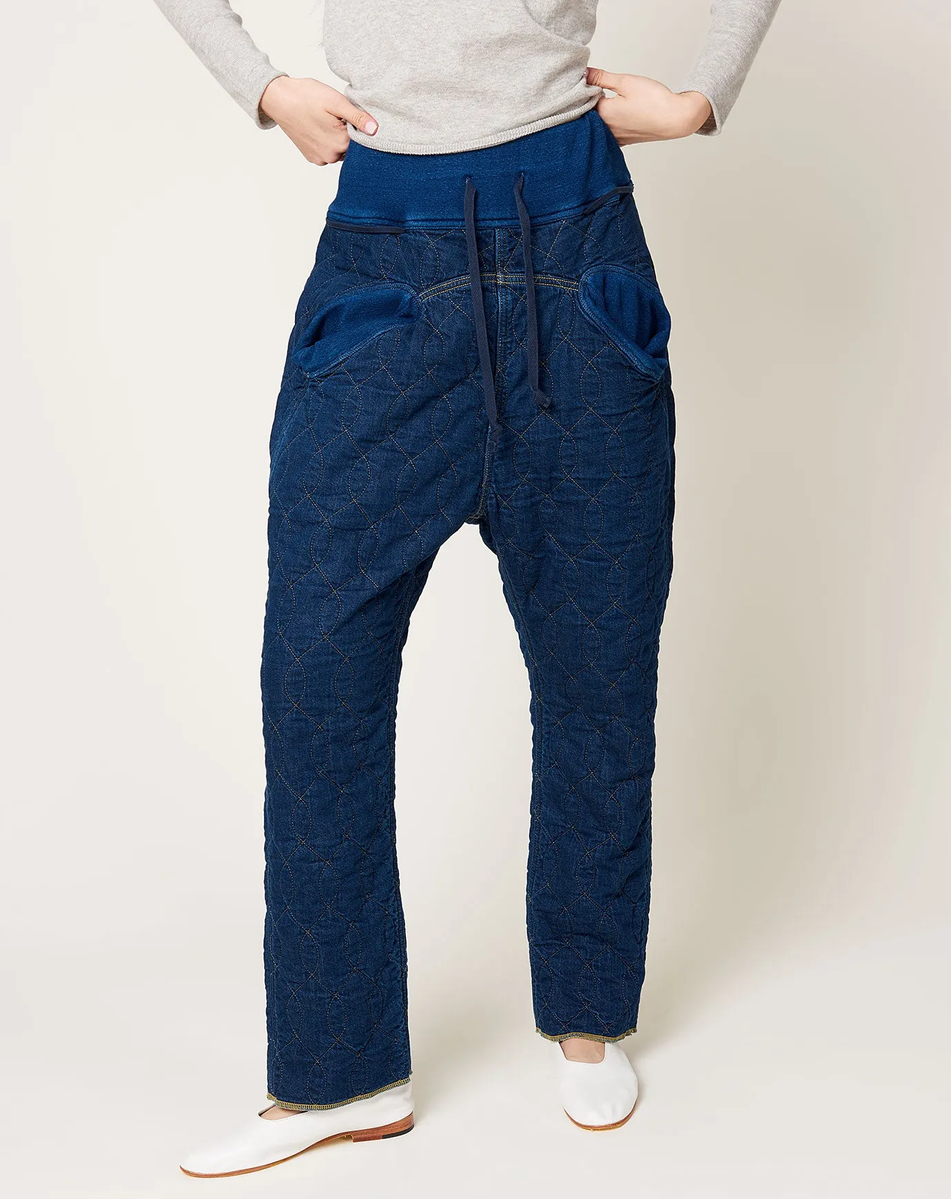 Denim x Waffle Quilting SAROUEL NOUVELLE Pants