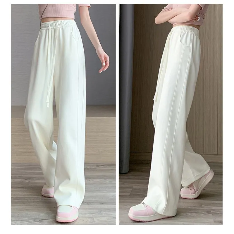 Draping Floor-Length Loose Fit Sports Street Style Pants